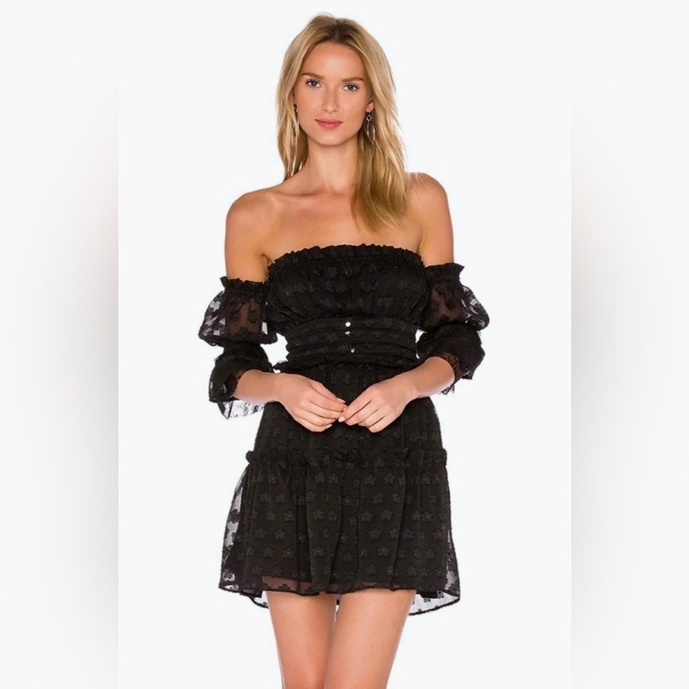 For Love & Lemons Modern Love Off The Shoulder Mini Dress
